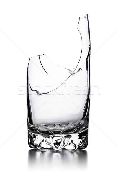 Kırık cam kırık boş cam yalıtılmış beyaz Stok fotoğraf © kokimk