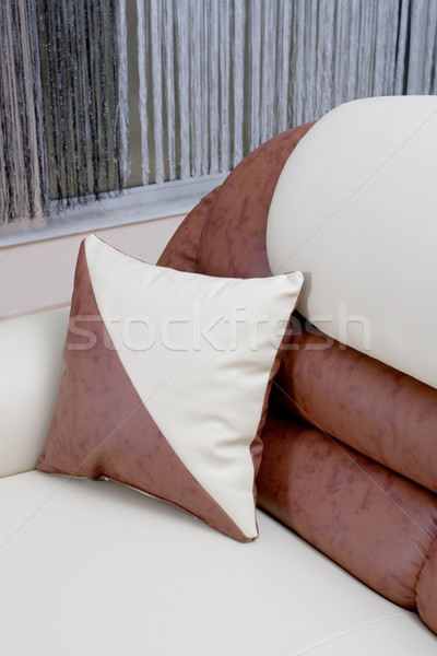 Lüks kanepe soyut fotoğraf kahverengi duvar Stok fotoğraf © kokimk