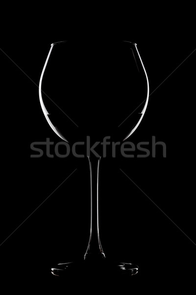Kieliszek kontur streszczenie czarny wina szkła Zdjęcia stock © kokimk