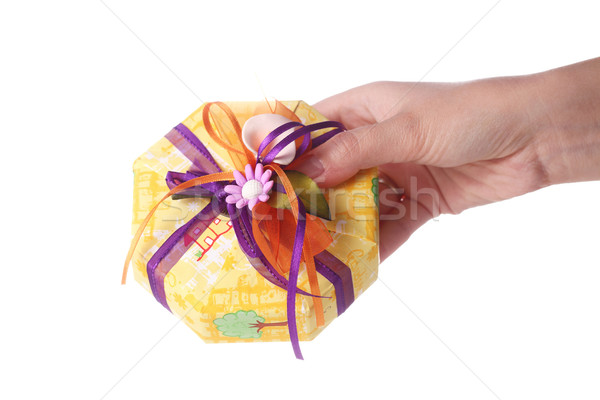 hand giving a present Stock photo © kokimk