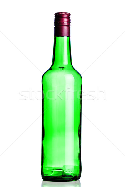 Pusty alkoholu butelki odizolowany biały Zdjęcia stock © kokimk