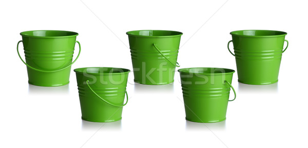Zielone mały odizolowany biały stali czyste Zdjęcia stock © kokimk