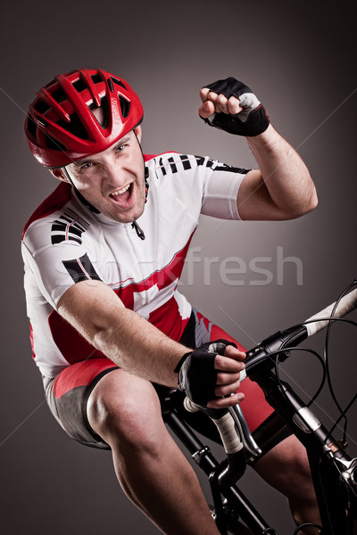 Rowerzysta rower jazda konna człowiek sportu rowerów Zdjęcia stock © kokimk