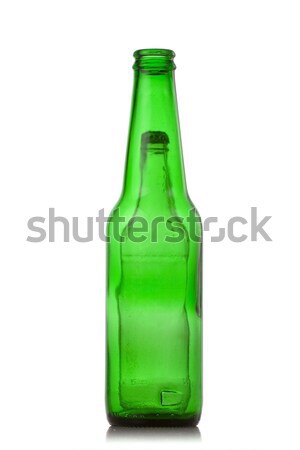 Cerveza botellas vacío abierto verde aislado Foto stock © kokimk