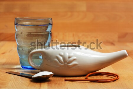 Schoonmaken lichaam homeopathische pillen water voedsel Stockfoto © koldunov