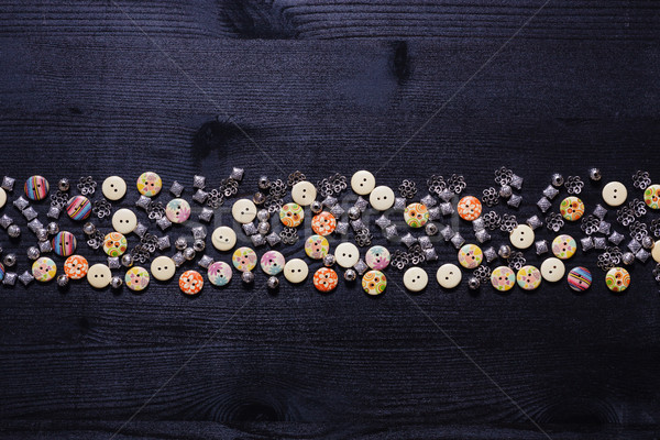 Botões brilhante metal de costura bordado Foto stock © koldunov