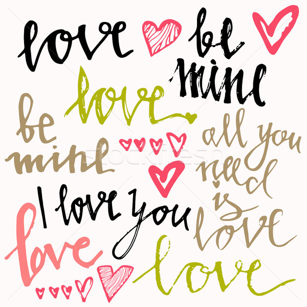 Love is all you need hand written lettering Vector Image