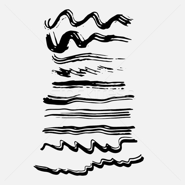 Pinsel Hand gezeichnet Vektor modernen Textur Stock foto © kollibri
