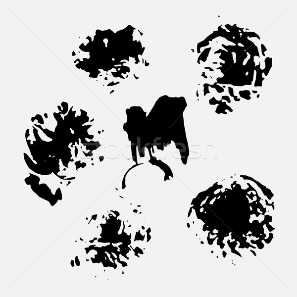 Hand drawn brush stroke vector design element. Modern Brush Texture. Isolated on white background. M Stock photo © kollibri