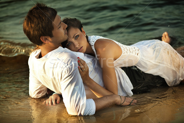 Intimacy on the beach Stock photo © konradbak