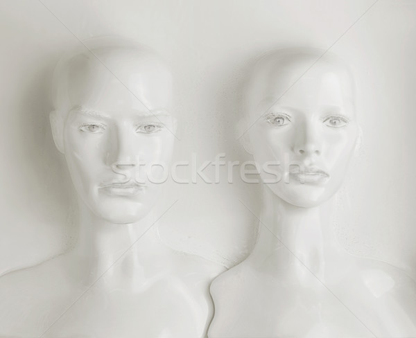 Two plaaster heads of mannequin - masterpiece Stock photo © konradbak