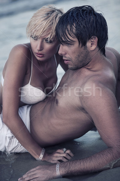 Intimacy on the beach Stock photo © konradbak