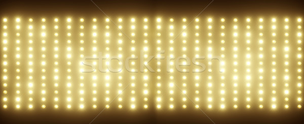Panoramic pciture of tiny light bulbs Stock photo © konradbak