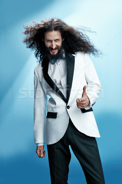 Drôle portrait maigre nerd homme affaires [[stock_photo]] © konradbak