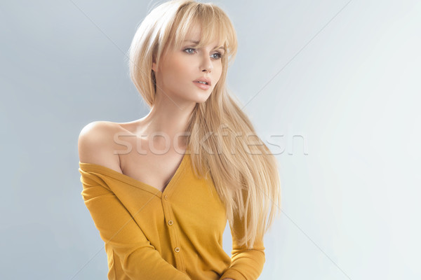 Delicate blonde woman with soft skin Stock photo © konradbak