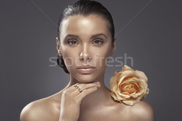 Portrait of the woman with dark complexion Stock photo © konradbak