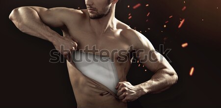 young muscular man Stock photo © konradbak