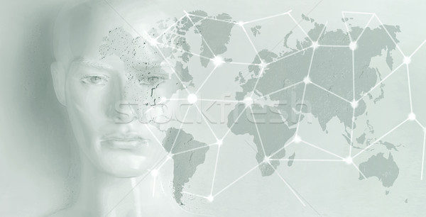 искусственный интеллект интернет сеть глобализация деньги моде Сток-фото © konradbak