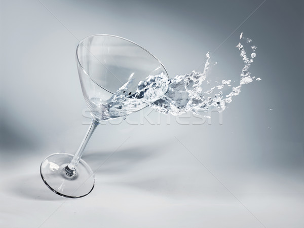 Szkła wody lodu nice wina streszczenie Zdjęcia stock © konradbak