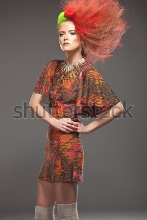 Glamour foto sexy vrouw vrouw sexy mode Stockfoto © konradbak
