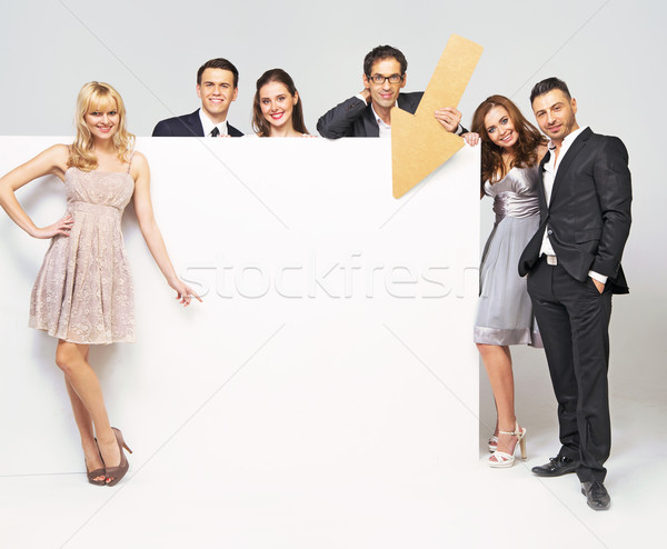 Attractive young friends posing together Stock photo © konradbak