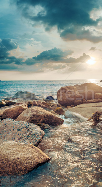 Beautiful view of a tropical coastline Stock photo © konradbak