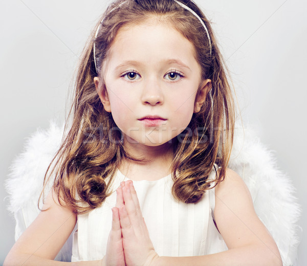 Stock photo: Picture of calm little girl