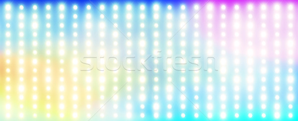 Rainbow made of light bulbs Stock photo © konradbak