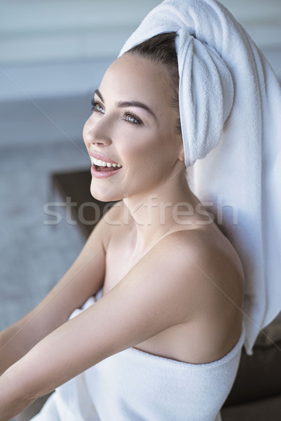 Pretty brunette lady in the spa Stock photo © konradbak