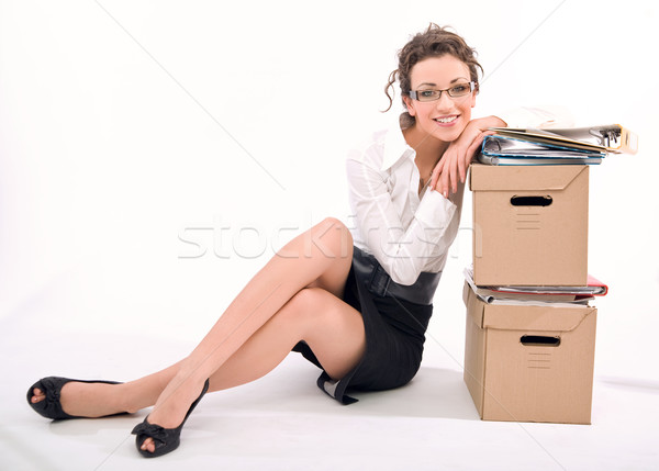 Young attractive businesswoman Stock photo © konradbak