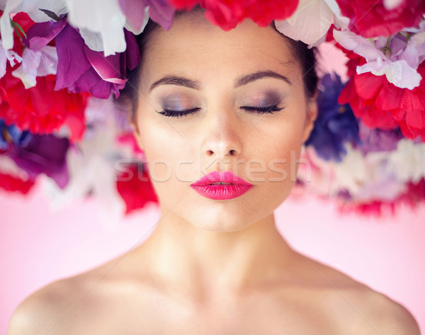 Flower nymph with a perfect clean complexion Stock photo © konradbak