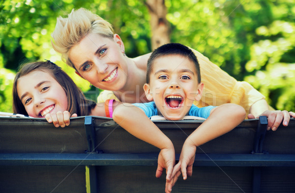 Calm day of the satisfied family Stock photo © konradbak