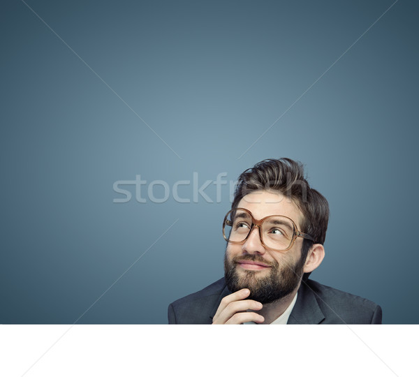 Stock photo: Portrait of a young employee consider his own business