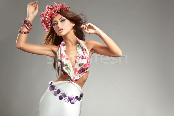 Summer lady Stock photo © konradbak