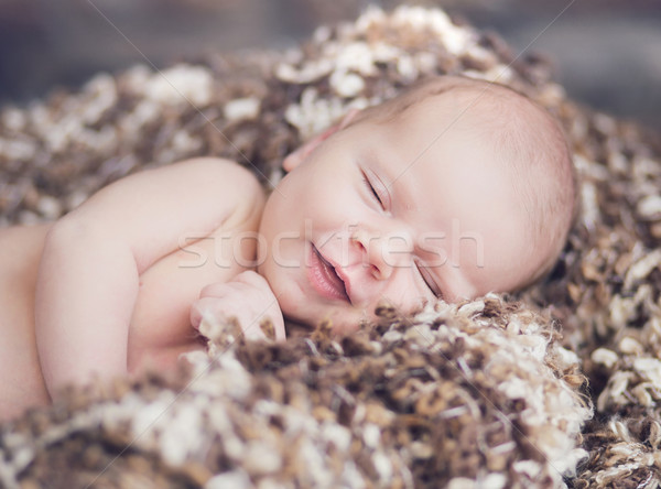 Portrait of cute smiling baby Stock photo © konradbak