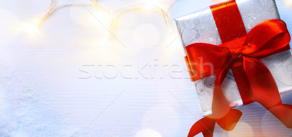 Noël coffret cadeau lumière vacances décoration haut [[stock_photo]] © Konstanttin