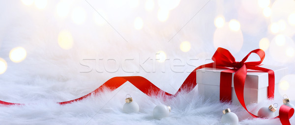 Christmas holidays composition on light background with copy spa Stock photo © Konstanttin