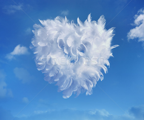 Art Love Heart soaring in the clouds Stock photo © Konstanttin
