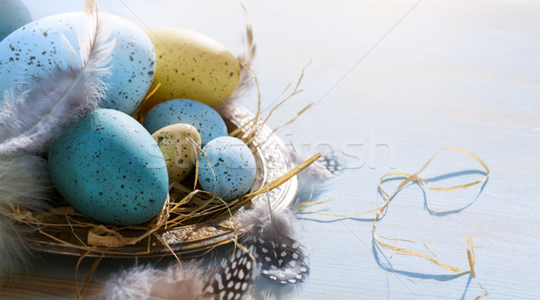 Happy Easter! Festive decoration with Easter eggs  Stock photo © Konstanttin