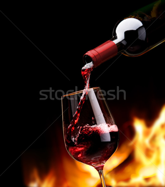 Művészet bor lista áramló tél ital Stock fotó © Konstanttin
