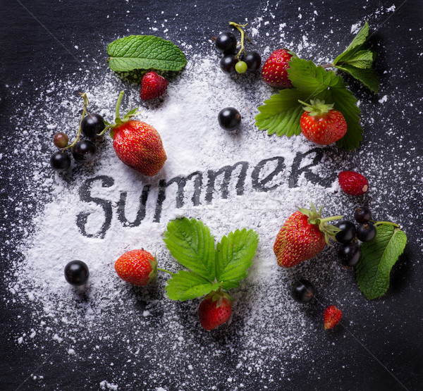 Művészet nyár étel édes friss dzsúz Stock fotó © Konstanttin