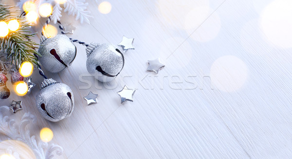 Karácsonyfa fény tél fagy fenyő ág Stock fotó © Konstanttin