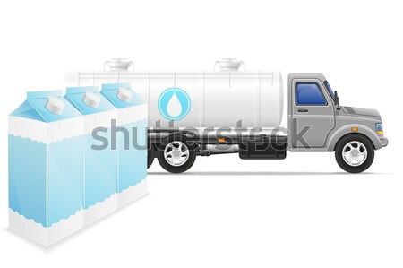 truck semi trailer delivery and transportation of purified drink Stock photo © konturvid