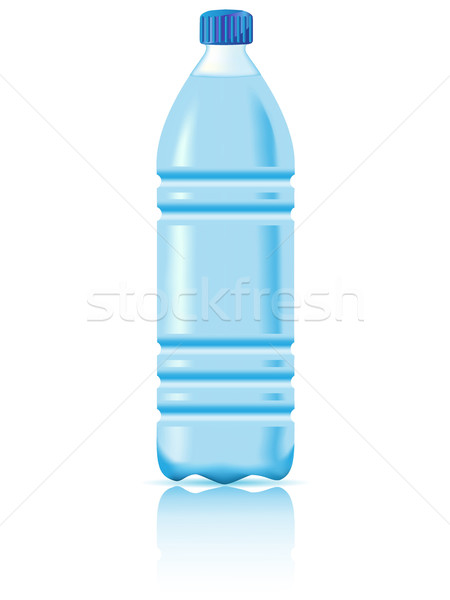 Foto stock: água · mineral · plástico · garrafa · água · azul · branco