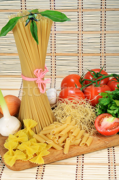 Stock fotó: Tészta · zöldségek · főzés · zöld · ebéd · zöldség