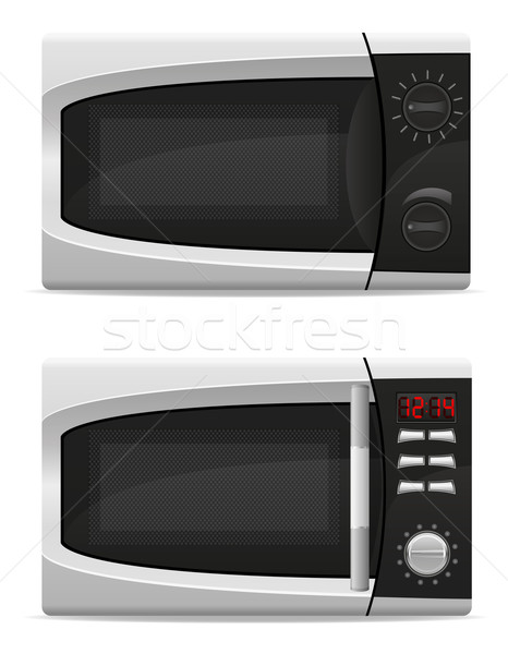 microwave oven with mechanical and electronically controlled vec Stock photo © konturvid