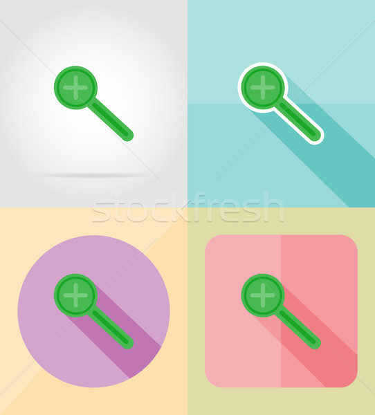 magnifier increase and decrease for design flat icons vector ill Stock photo © konturvid