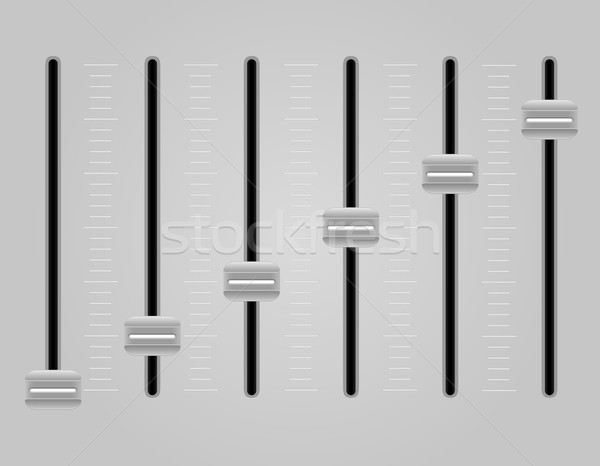 Stock photo: panel console sound mixer vector illustration