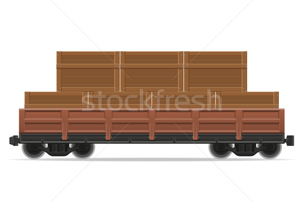 railway carriage train vector illustration Stock photo © konturvid