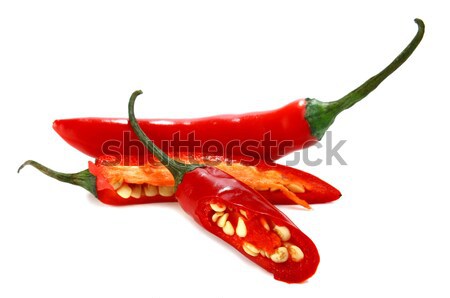 Czerwony hot odizolowany biały żywności Zdjęcia stock © konturvid